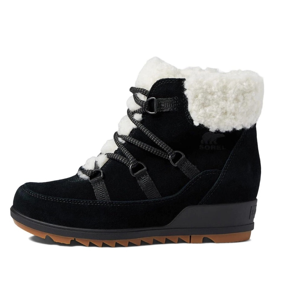 SOREL Evie Cozy Lace Boots Women's size 10 Jet Black nwt - Picture 2 of 12